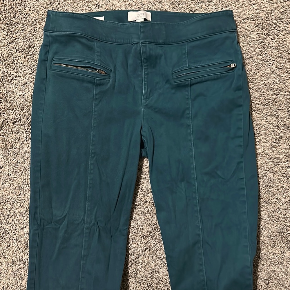 Loft Zip Pocket Skinny Ankle